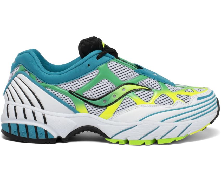 Saucony Grid Web White / Citron / Teal | Men/Women Grid