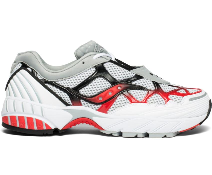 Saucony Grid Web White / Grey / Red | Men/Women Originals