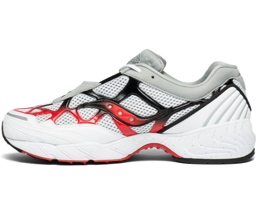 Saucony Grid Web White / Grey / Red | Men/Women Originals