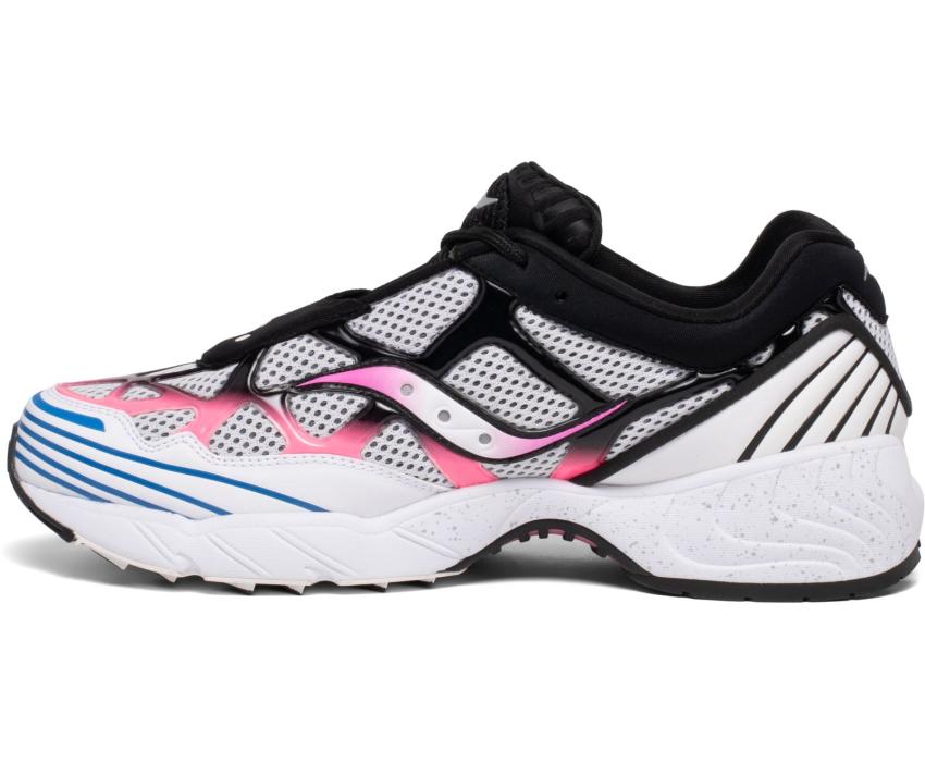 Saucony Grid Web White / Pink / Blue | Men/Women Originals
