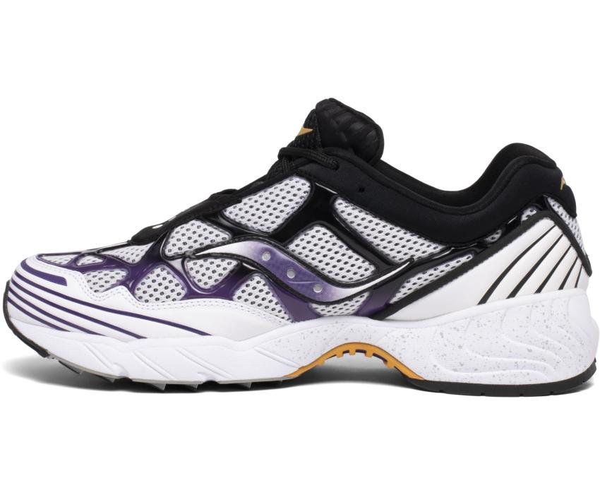 Saucony Grid Web White / Purple / Yellow | Men/Women Originals