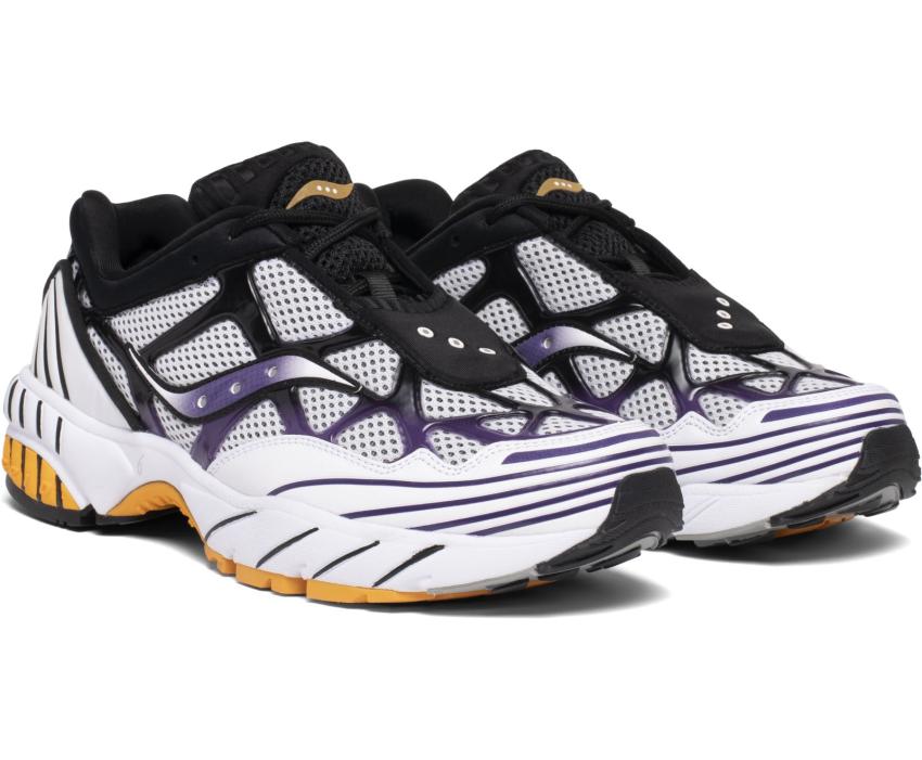 Saucony Grid Web White / Purple / Yellow | Men/Women Originals