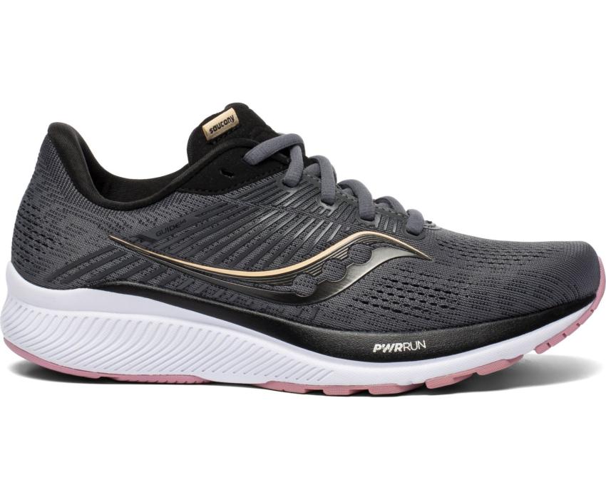 Saucony Guide 14 Charcoal / Rose | Women Running