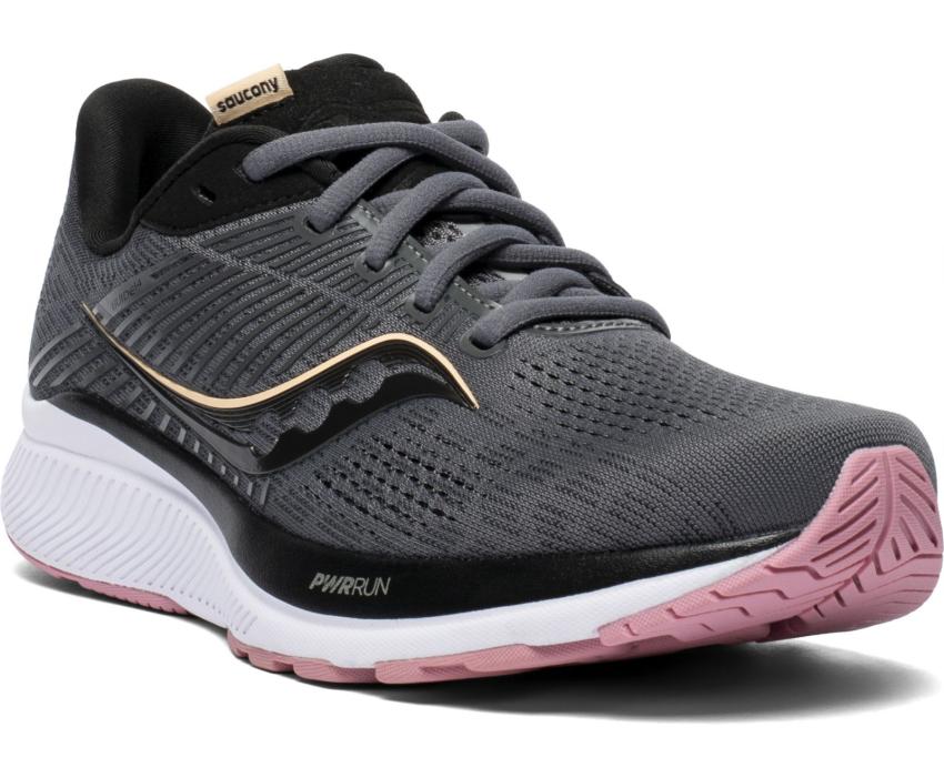 Saucony Guide 14 Wide Charcoal / Rose | Women Running