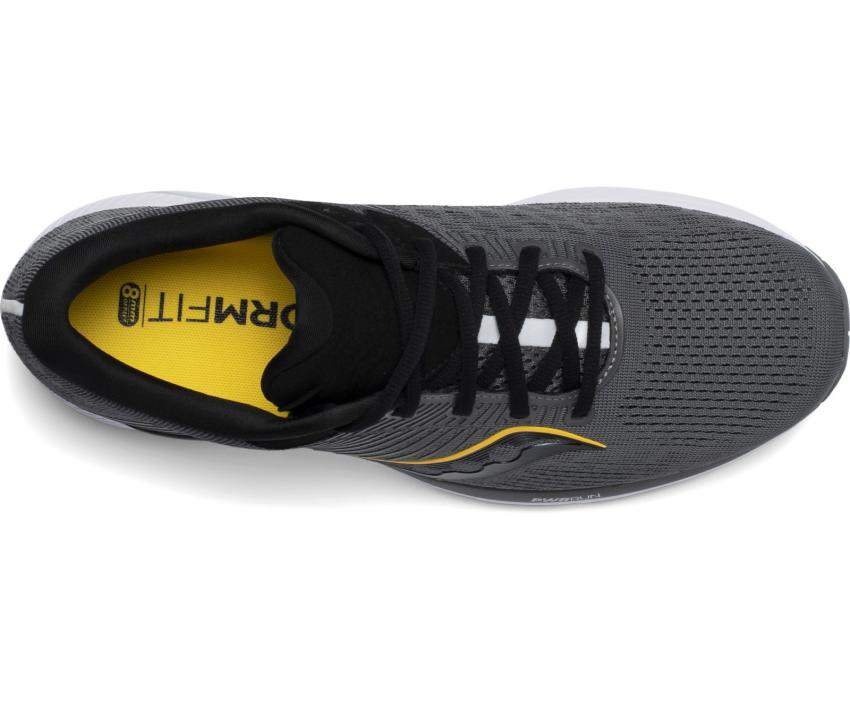 Saucony Guide 14 Wide Charcoal / Vizigold | Men Running