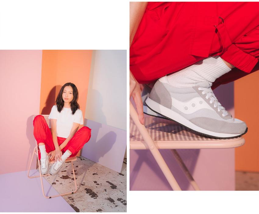 Saucony Hornet Grey / White | Women Hornet