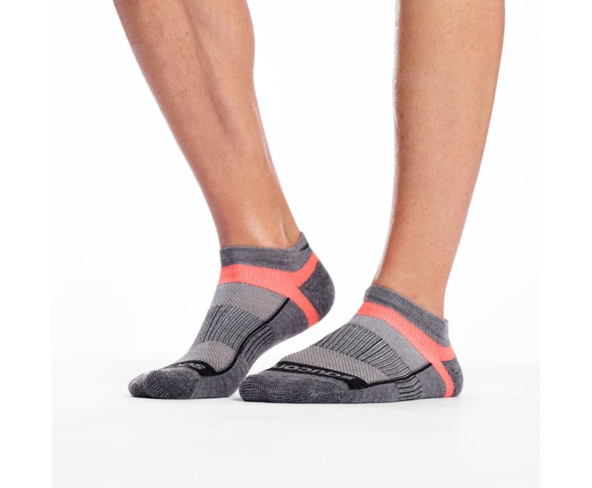 Saucony Inferno Merino Wool Blend Low Cut 3-Pack Sock Grey Assorted | Men/Women Socks
