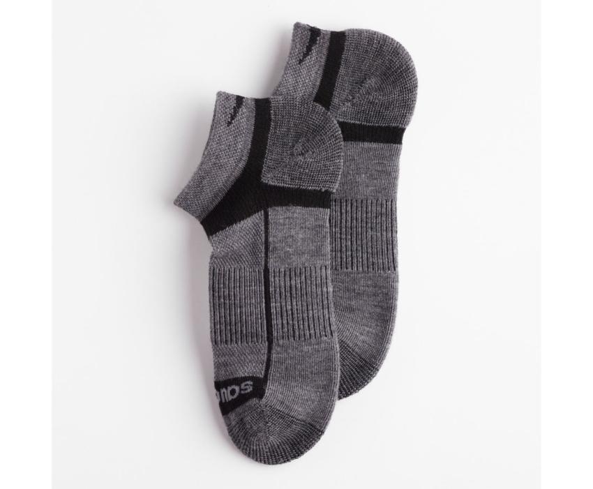 Saucony Inferno Merino Wool Blend Low Cut 3-Pack Sock Grey Assorted | Men/Women Socks