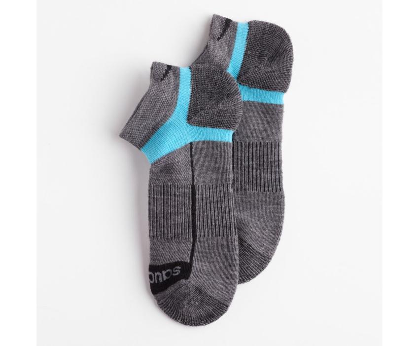 Saucony Inferno Merino Wool Blend Low Cut 3-Pack Sock Grey Assorted | Men/Women Socks