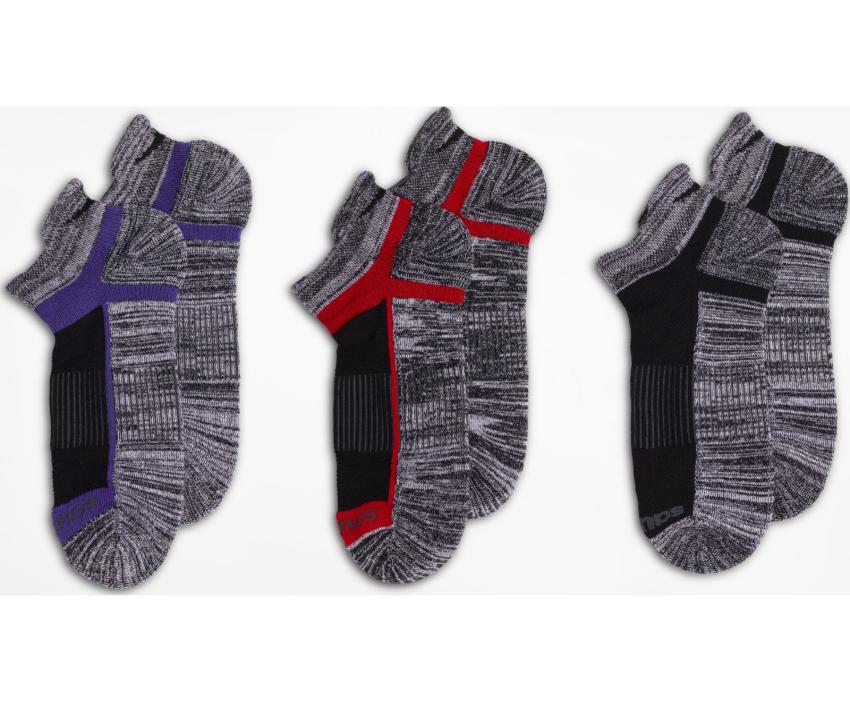 Saucony Inferno No Show Tab 3-Pack Socks Black / Grey Assorted | Men/Women Socks