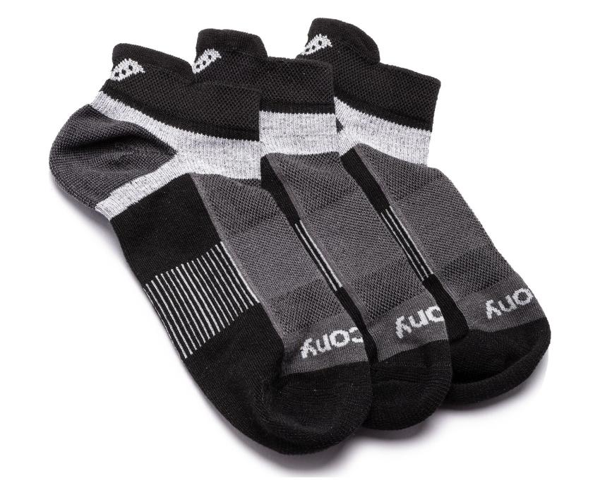 Saucony Inferno No Show Tab 3-Pack Socks Black | Men/Women Socks