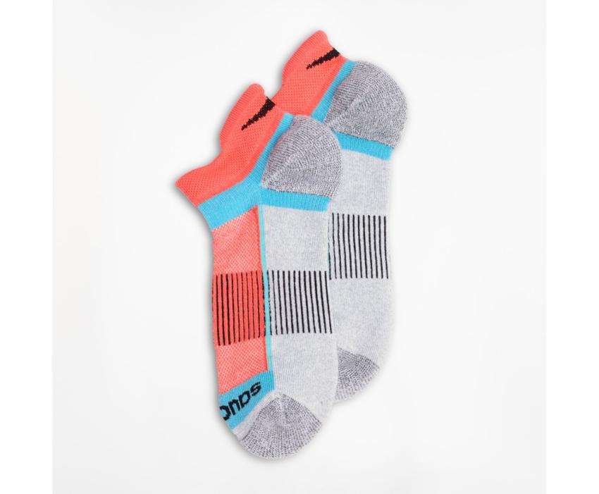 Saucony Inferno No Show Tab 3-Pack Socks Grey Heather | Men/Women Socks