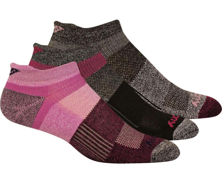 Saucony Inferno No Show Tab 3-Pack Socks Pink Assorted | Men/Women Socks