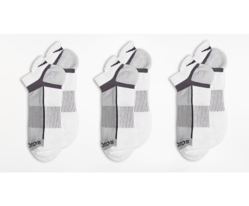 Saucony Inferno No Show Tab 3-Pack Socks White | Men/Women Socks