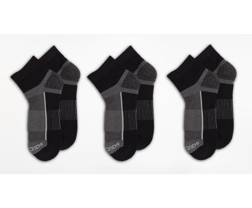 Saucony Inferno Quarter 3-Pack Socks Black | Men/Women Socks