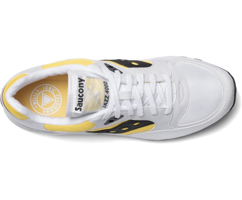 Saucony Jazz 4000 White / Yellow / Black | Men/Women Originals