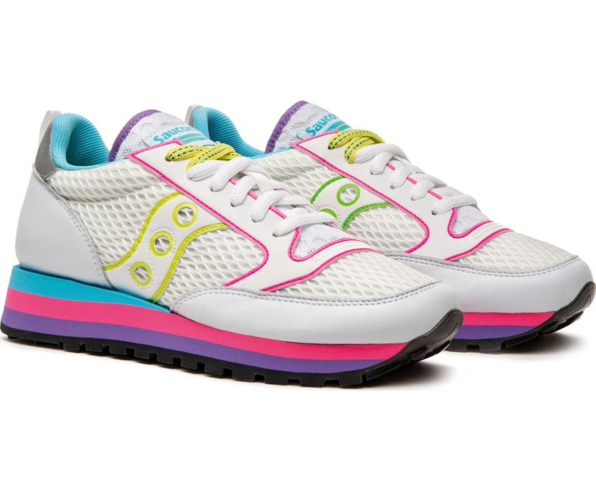 Saucony Jazz Triple White / Neon | Women Originals
