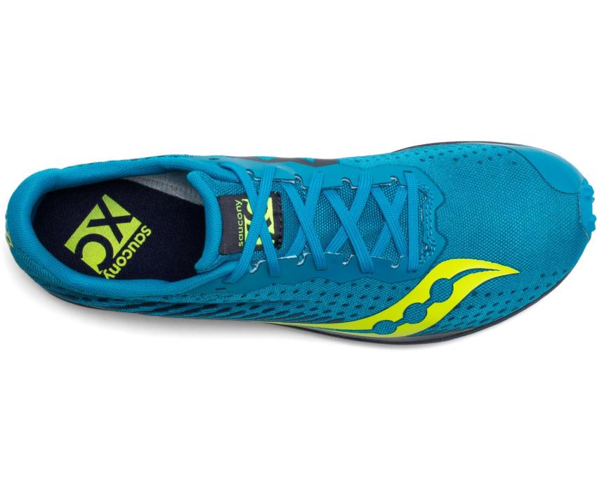 Saucony Kilkenny XC8 Spike Blue / Citron | Men Running