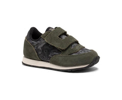 Saucony Little Kid's Baby Jazz Hook &amp; Loop Sneaker Dark Green Camo | Kids Running