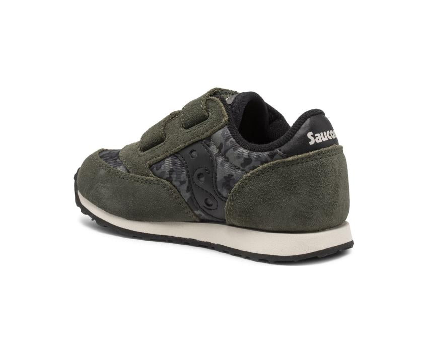 Saucony Little Kid's Baby Jazz Hook &amp; Loop Sneaker Dark Green Camo | Kids Running