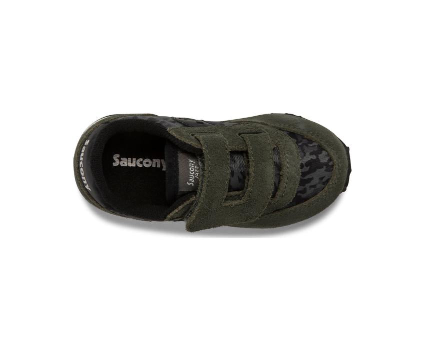 Saucony Little Kid's Baby Jazz Hook &amp; Loop Sneaker Dark Green Camo | Kids Running