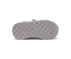 Saucony Little Kid's Baby Jazz Hook &amp; Loop Sneaker Grey / Light Blue | Kids Running