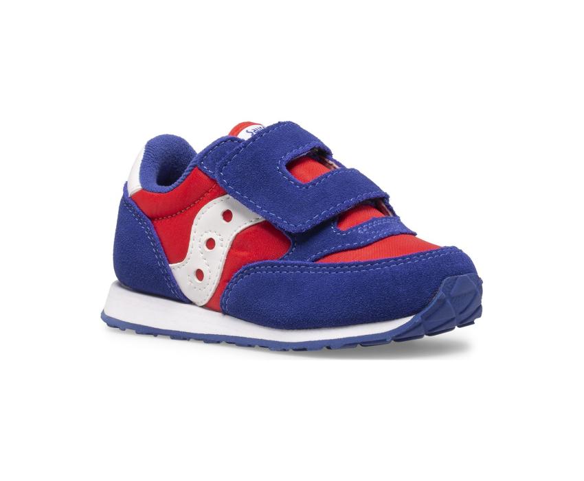 Saucony Little Kid's Baby Jazz Hook &amp; Loop Sneaker Red / White / Blue | Kids Running