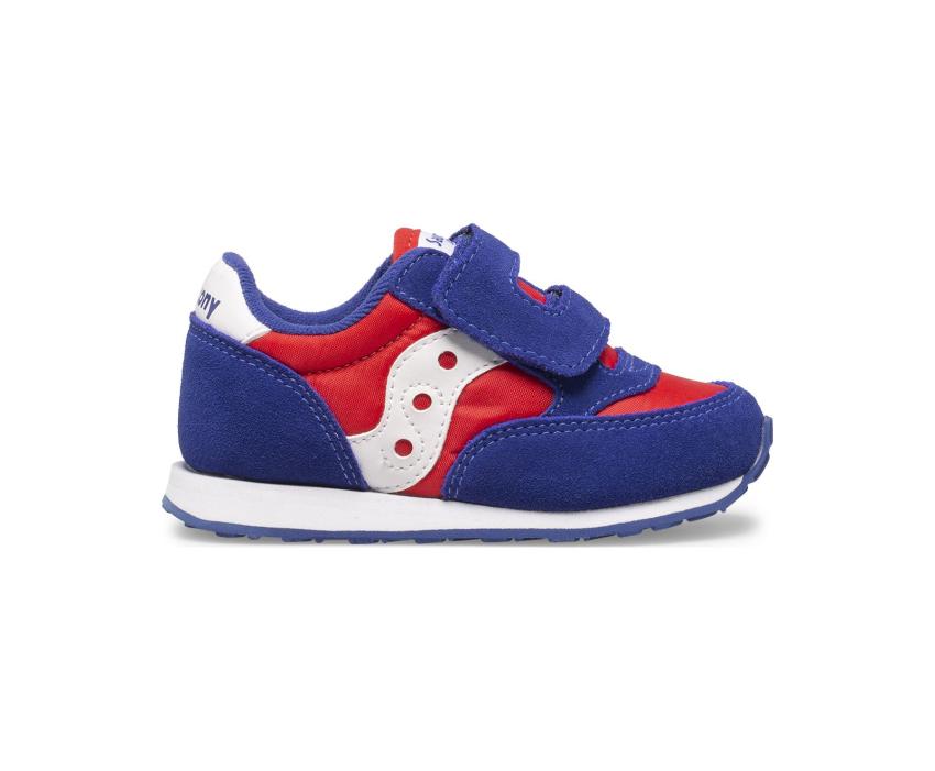 Saucony Little Kid's Baby Jazz Hook &amp; Loop Sneaker Red / White / Blue | Kids Running