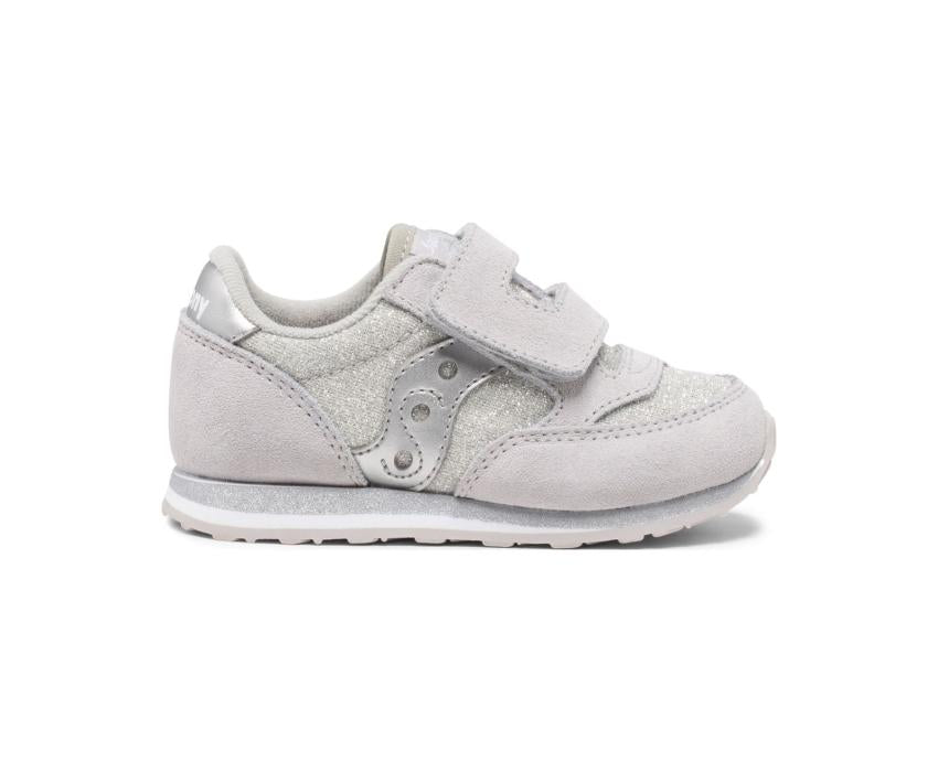 Saucony Little Kid's Baby Jazz Hook &amp; Loop Sneaker Silver Metallic | Kids Running