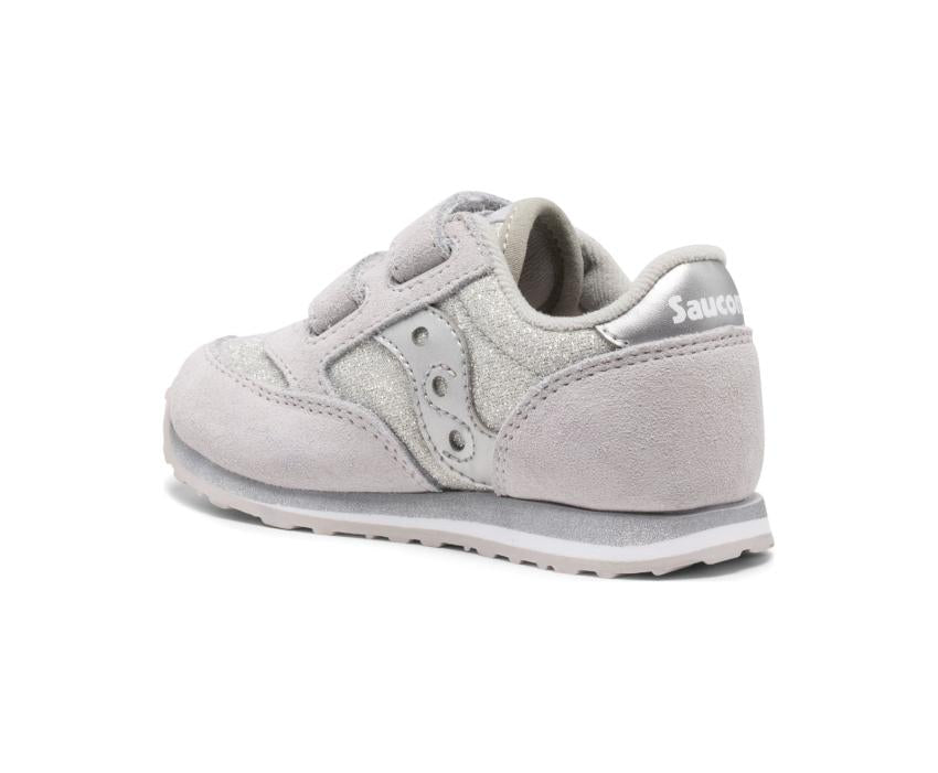 Saucony Little Kid's Baby Jazz Hook &amp; Loop Sneaker Silver Metallic | Kids Running