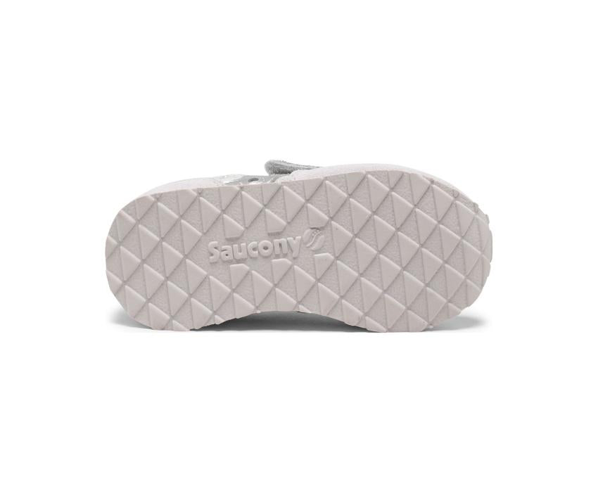 Saucony Little Kid's Baby Jazz Hook &amp; Loop Sneaker Silver Metallic | Kids Running