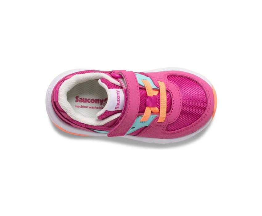 Saucony Little Kid's Jazz Lite 2.0 Sneaker Fuchsia / Turq | Kids Running