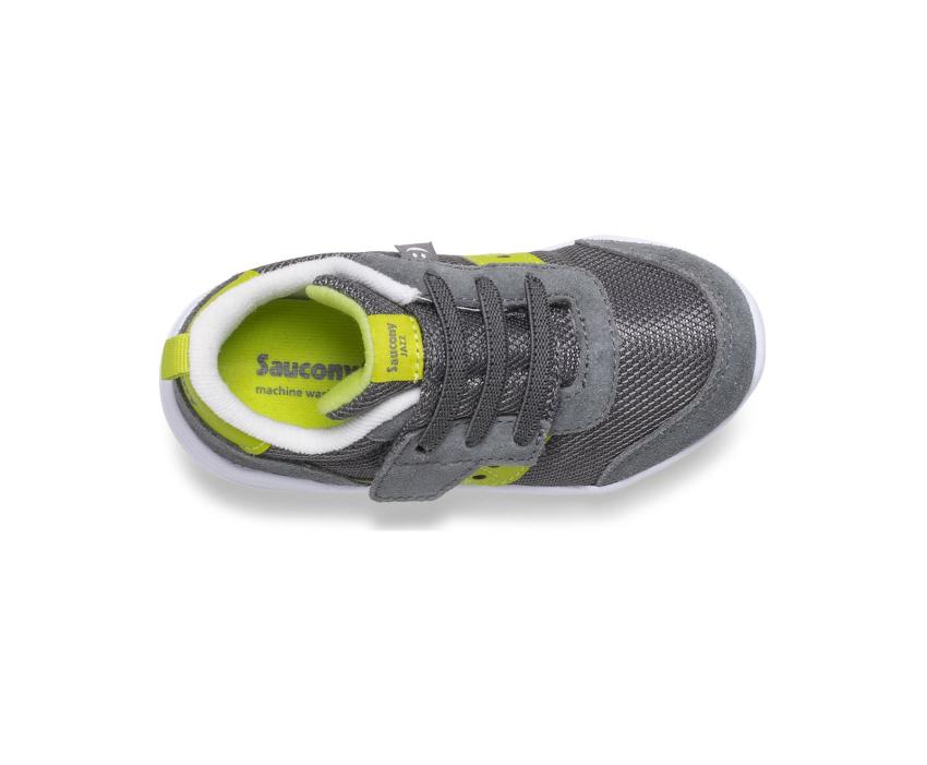 Saucony Little Kid's Jazz Riff Sneaker Grey / Citron | Kids Running