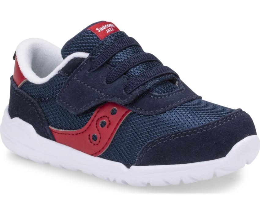 Saucony Little Kid's Jazz Riff Sneaker Navy / Red | Kids Running
