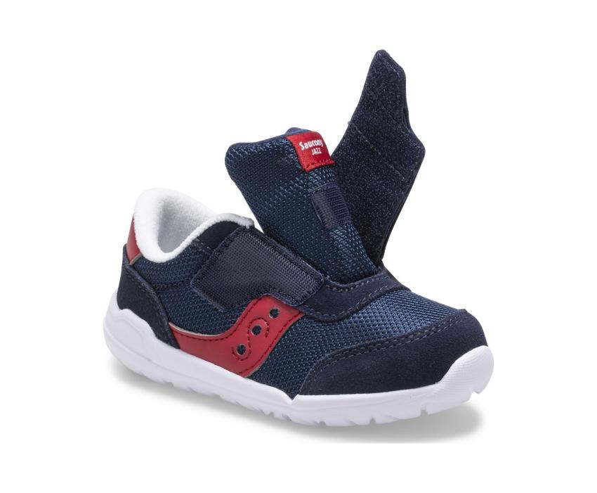 Saucony Little Kid's Jazz Riff Sneaker Navy / Red | Kids Running