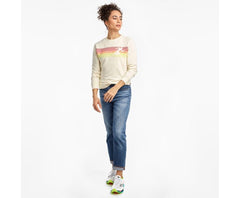 Saucony Logowear Sweatshirt Antique White | Women Tops