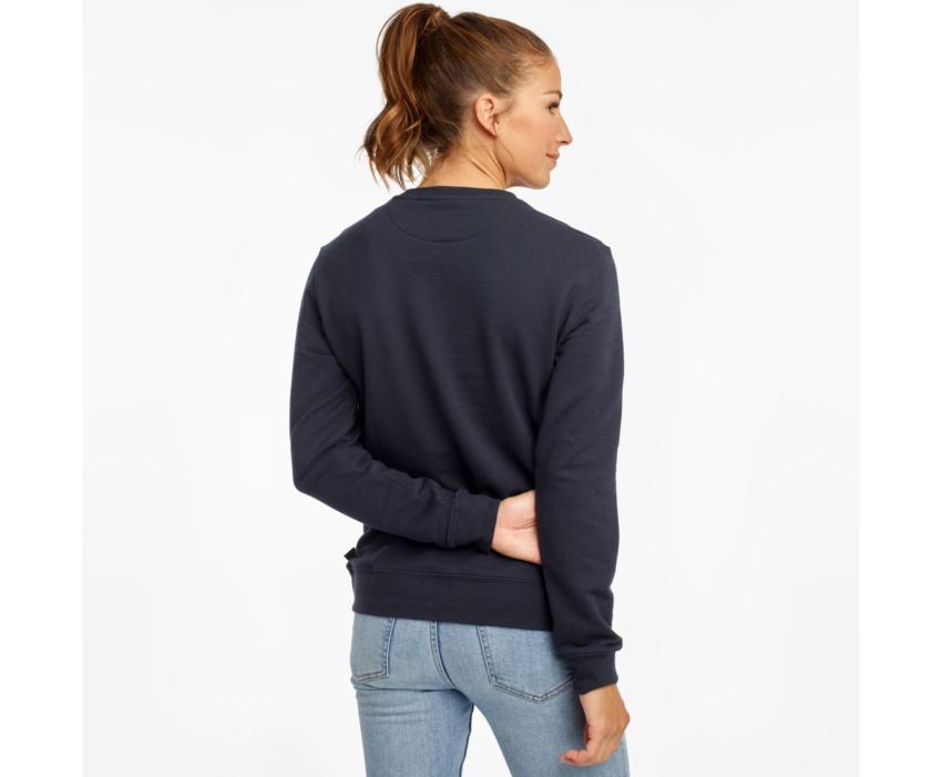 Saucony Logowear Sweatshirt Dark Navy | Women Tops