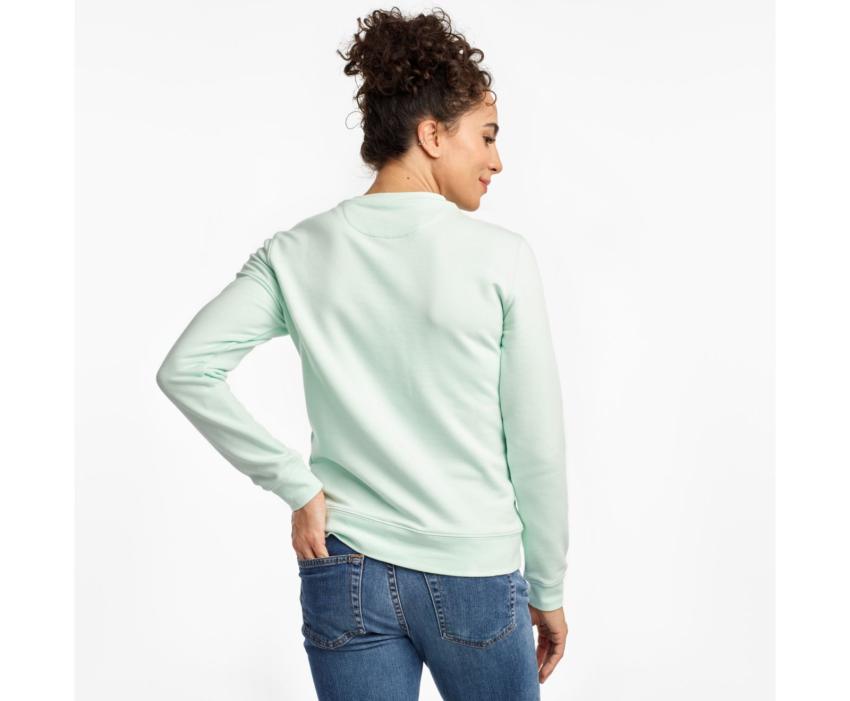 Saucony Logowear Sweatshirt Opal Blue | Women Tops