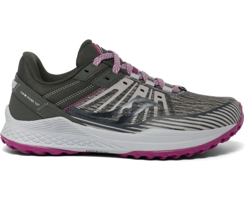 Saucony Mad River TR 2 Grey / Fuchsia | Women Running