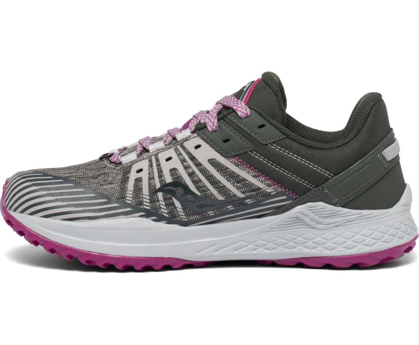Saucony Mad River TR 2 Grey / Fuchsia | Women Running