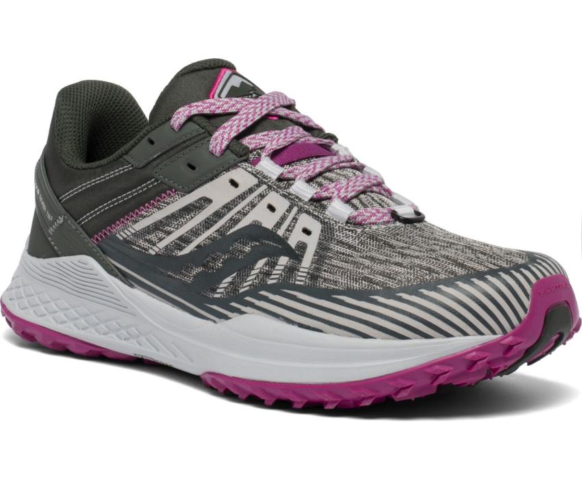 Saucony Mad River TR 2 Grey / Fuchsia | Women Running