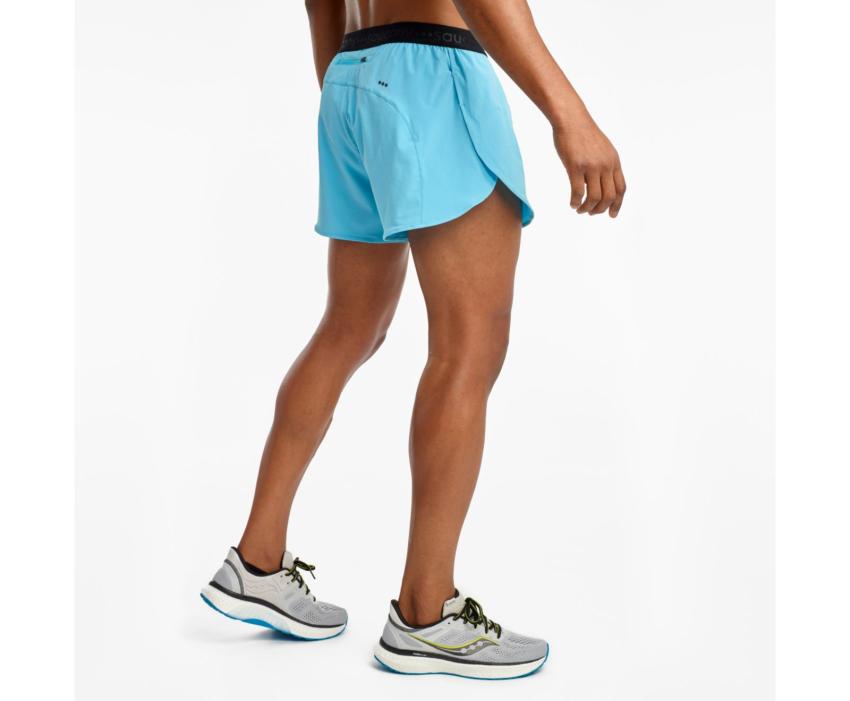 Saucony Outpace 2.5" Split Short Blue Atoll | Men Bottoms