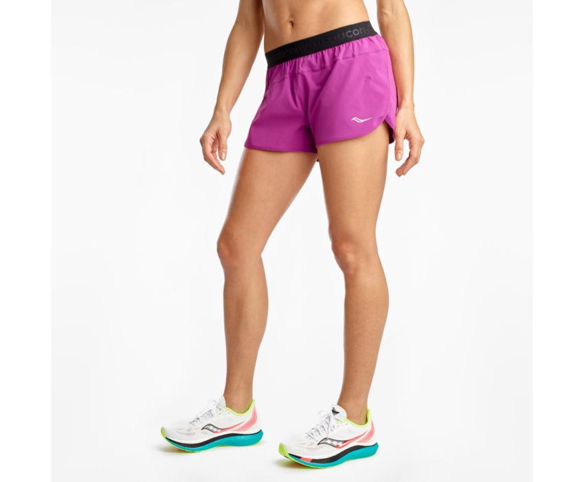 Saucony Outpace 2.5" Split Short Clover | Women Bottoms