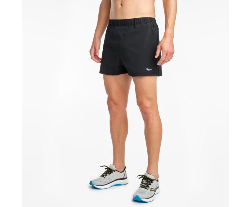 Saucony Outpace 3" Short Black | Men Bottoms
