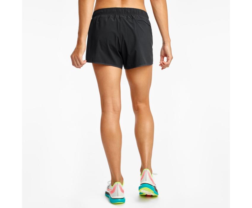 Saucony Outpace 3" Short Black | Women Bottoms