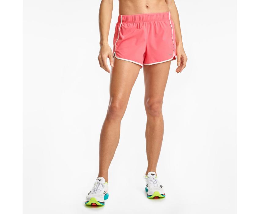 Saucony Outpace 3" Short Calypso Coral | Women Bottoms