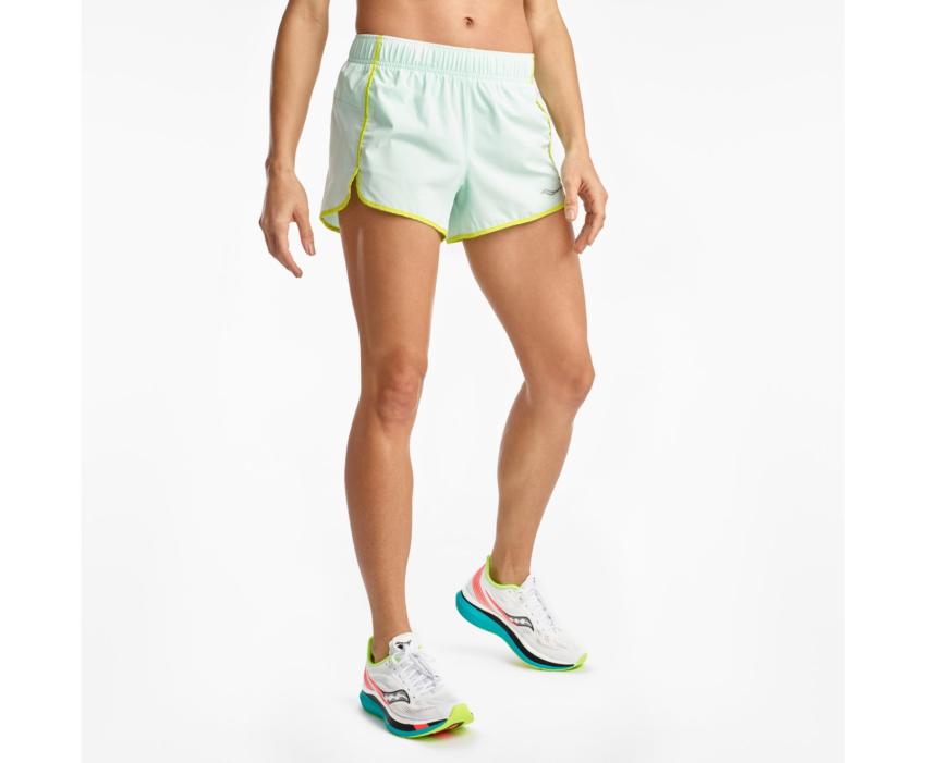 Saucony Outpace 3" Short Opal Blue | Women Bottoms
