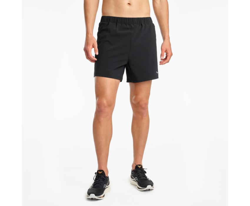 Saucony Outpace 5" Short Black | Men Bottoms