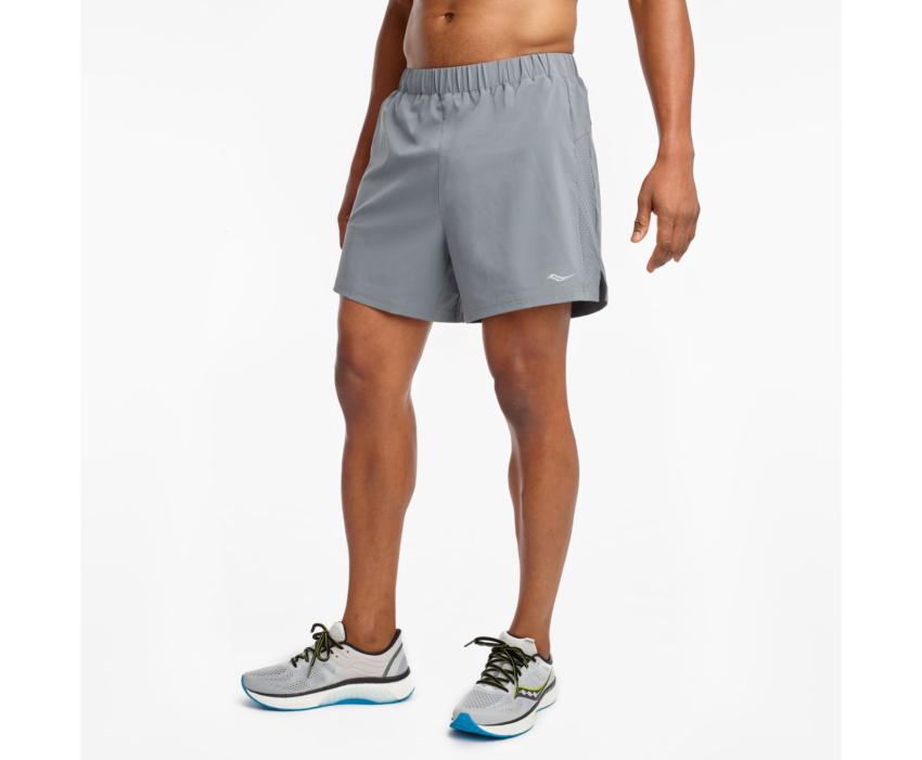 Saucony Outpace 5" Short Castlerock | Men Bottoms