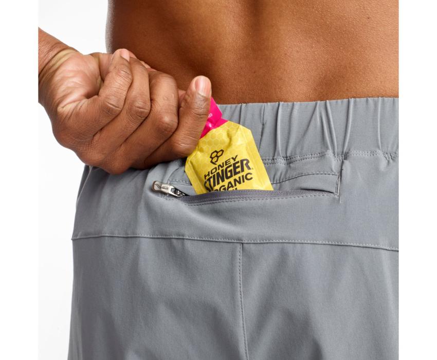 Saucony Outpace 5" Short Castlerock | Men Bottoms